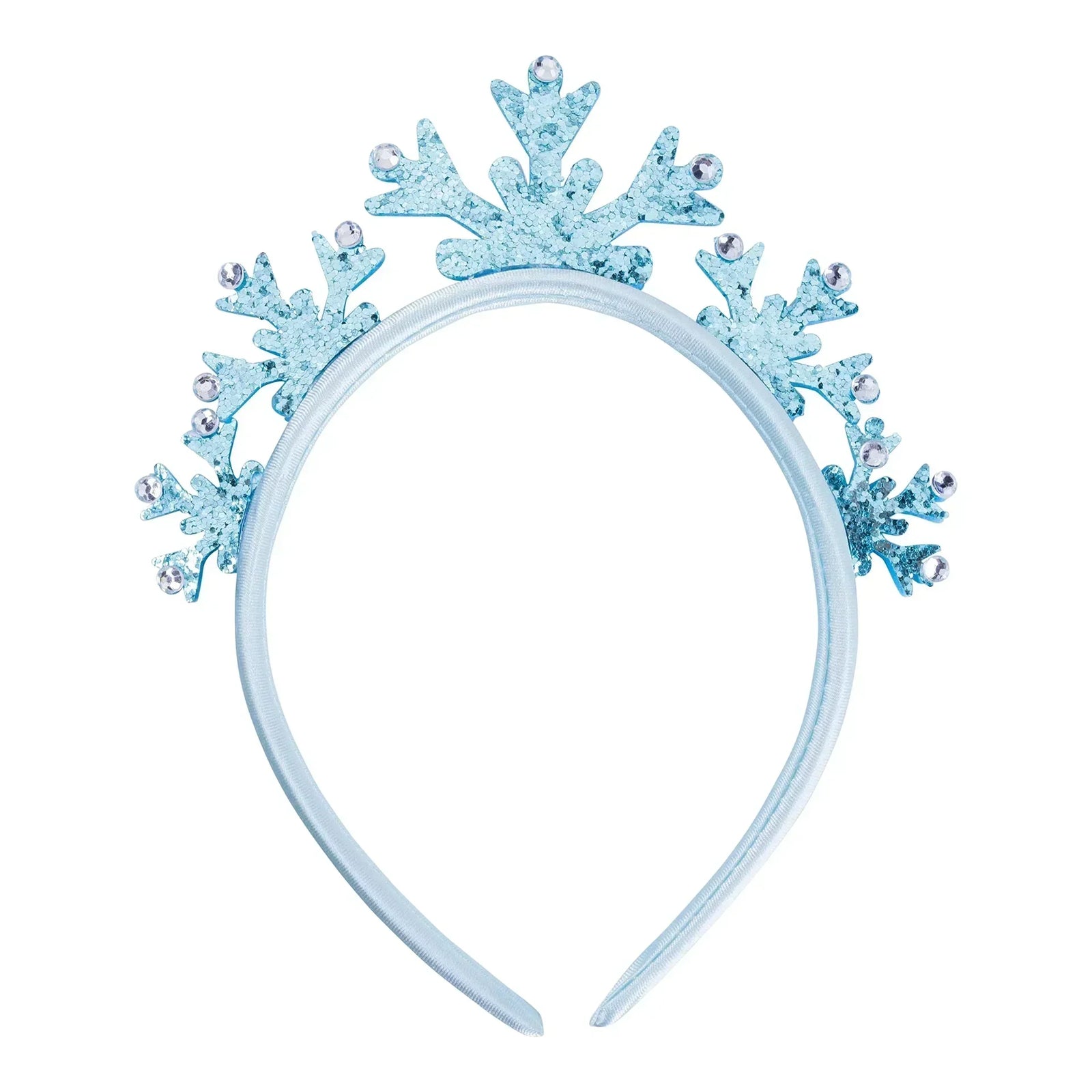 Disney Frozen Snowflake Headband with blue glitter and gems, officially licensed girls' accessory