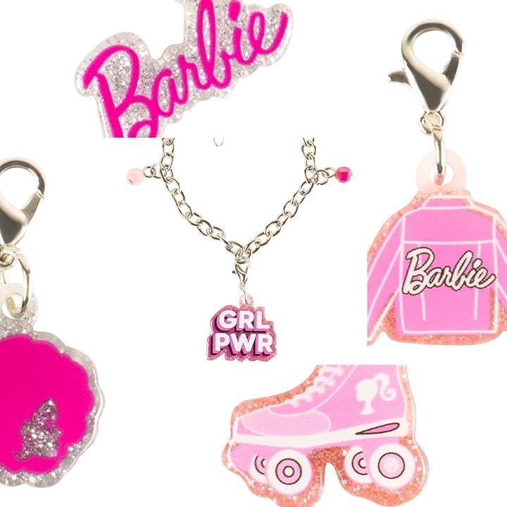 Barbie Girl Power charm bracelet and pink accessories set for girls from LuvHer Shop