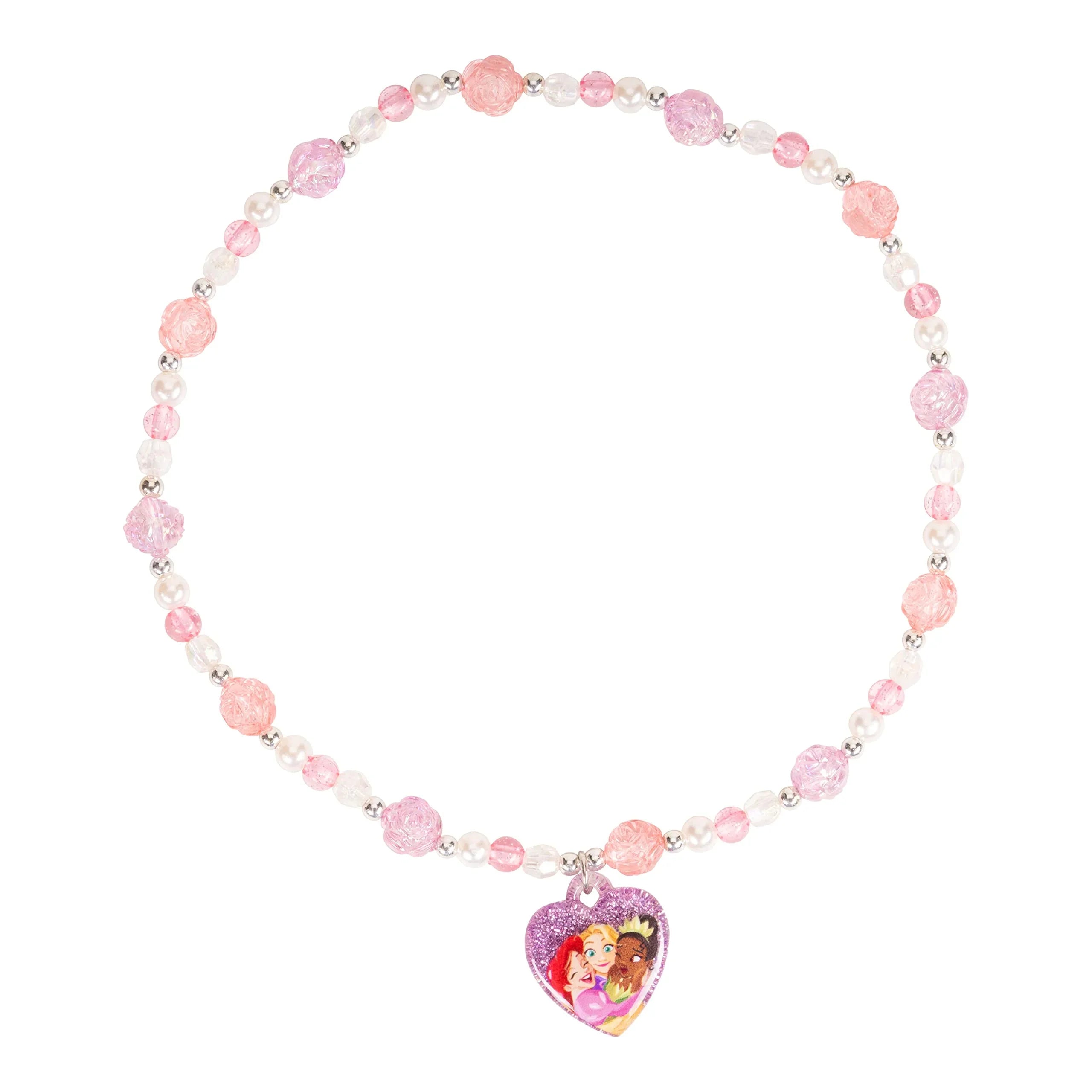 Disney Princess - Girls Play Jewelry Set with Beaded Necklace
