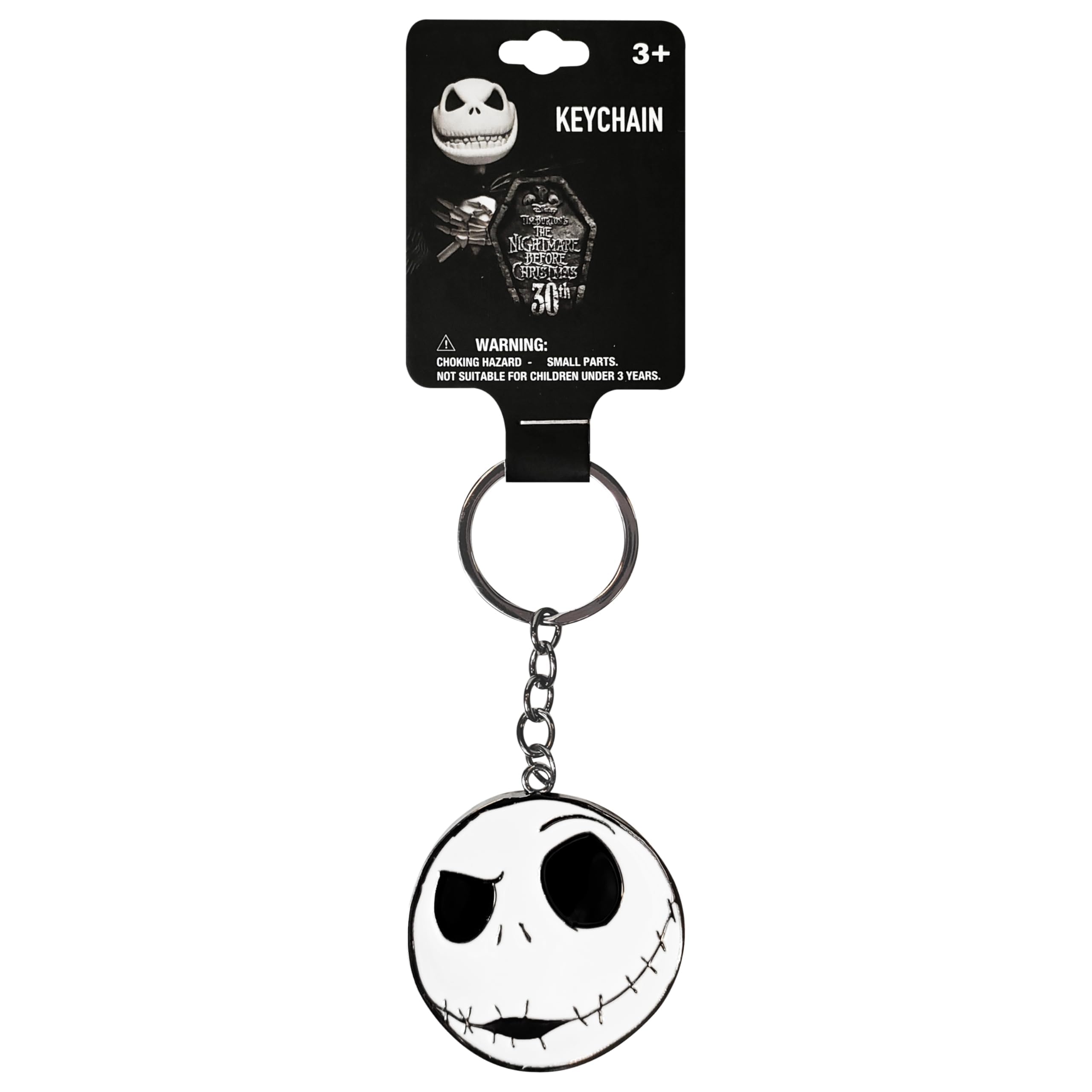 LUV HER Disney Themed Keychain - Metal, Durable, Lightweight, Nightmare Before Christmas Character Charm Jack Skellington Keychain, Ages 3+ - LuvHer Shop