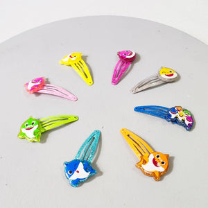 Baby Shark Kids Hair Clips for Girls Snap Clips 8 Pack Multi Color Ages 3+ - LuvHer Shop