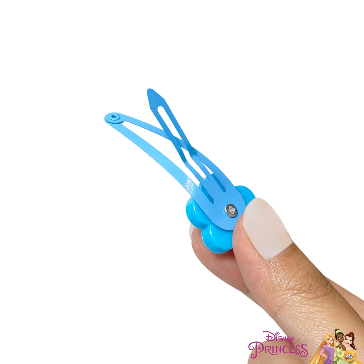 Disney Princess blue flower hair clip for girls with gem accent, LuvHer Shop accessory