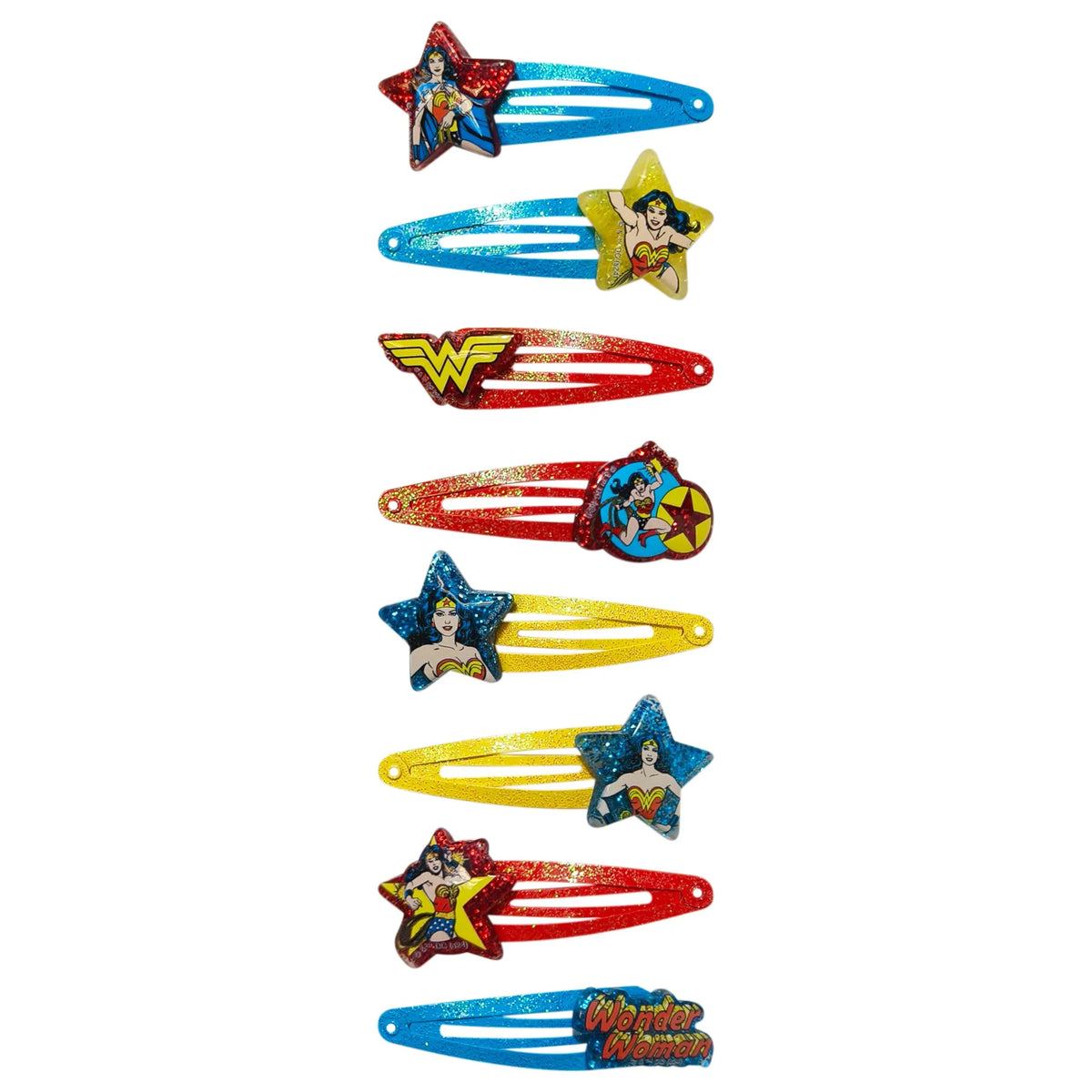 Wonder Women Snap Hair Clips - 8 pack