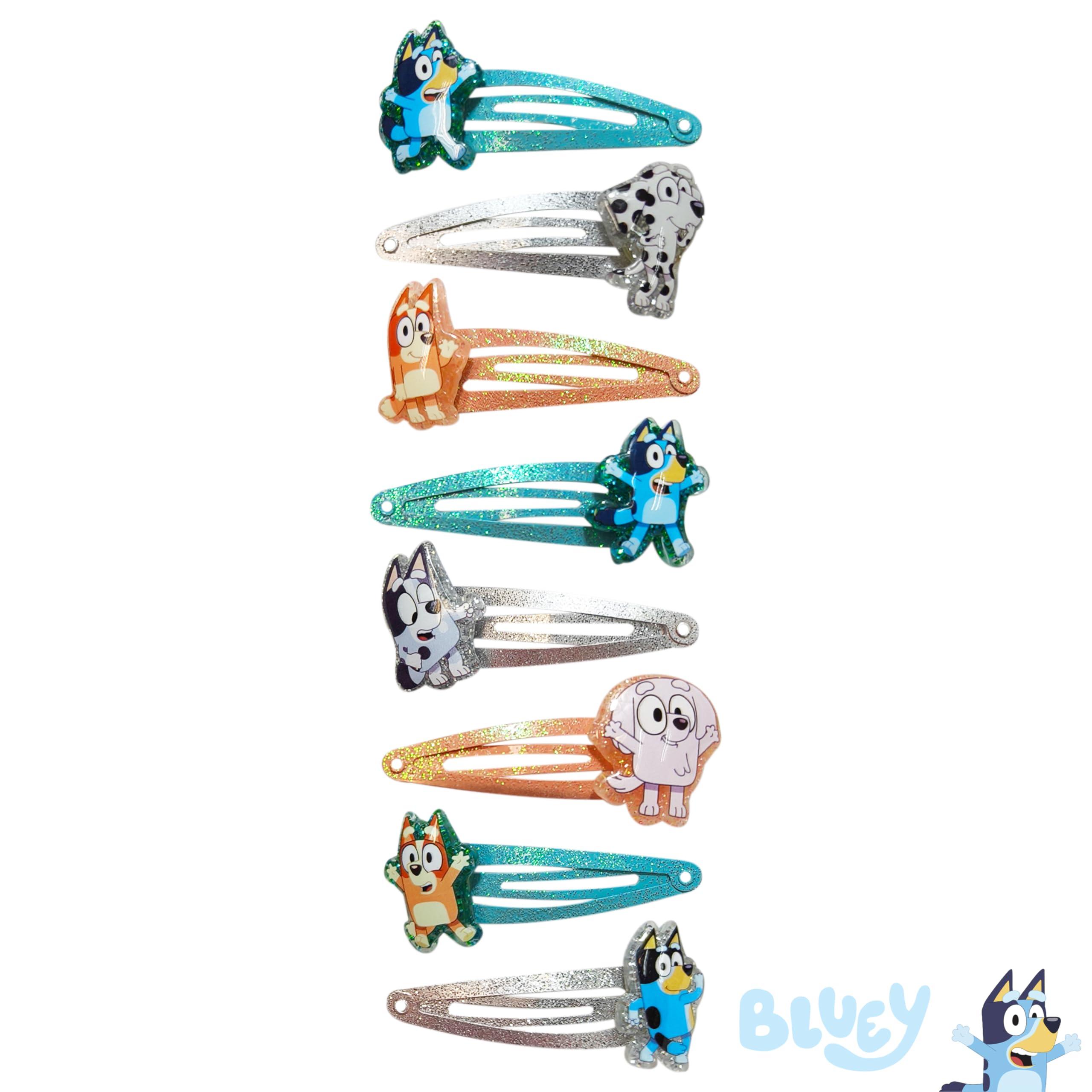 Bluey Hair Snap Hair Clips Set - 8 Pack