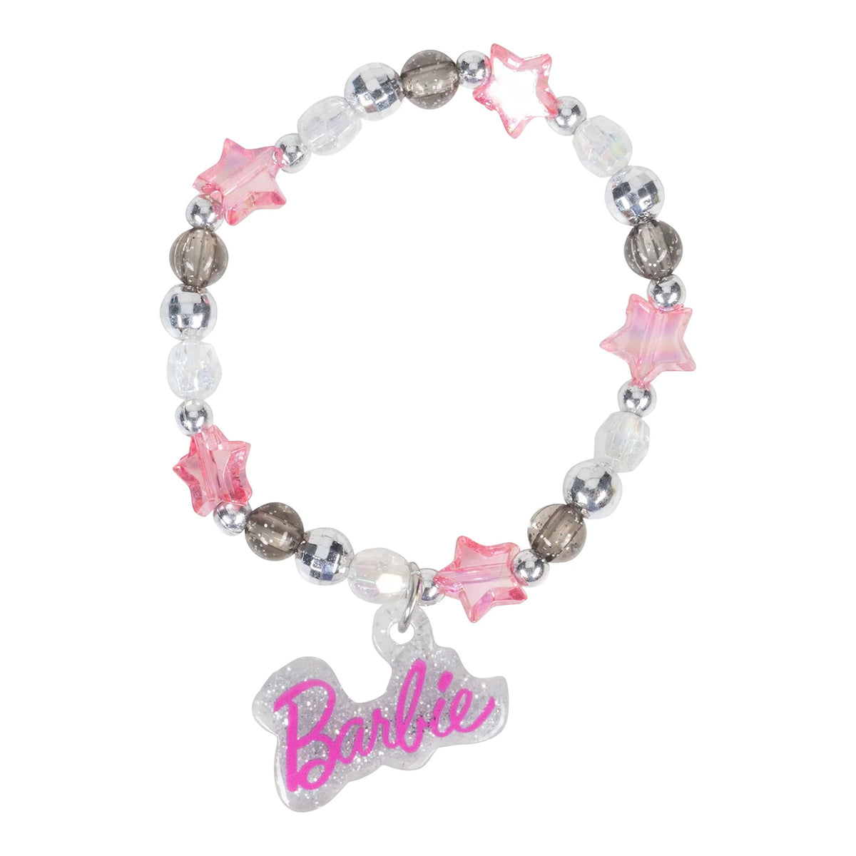 Barbie Girls Jewelry Set - 3 Piece Toy Jewelry Box Set with Bead Necklace, Bracelet, and Ring