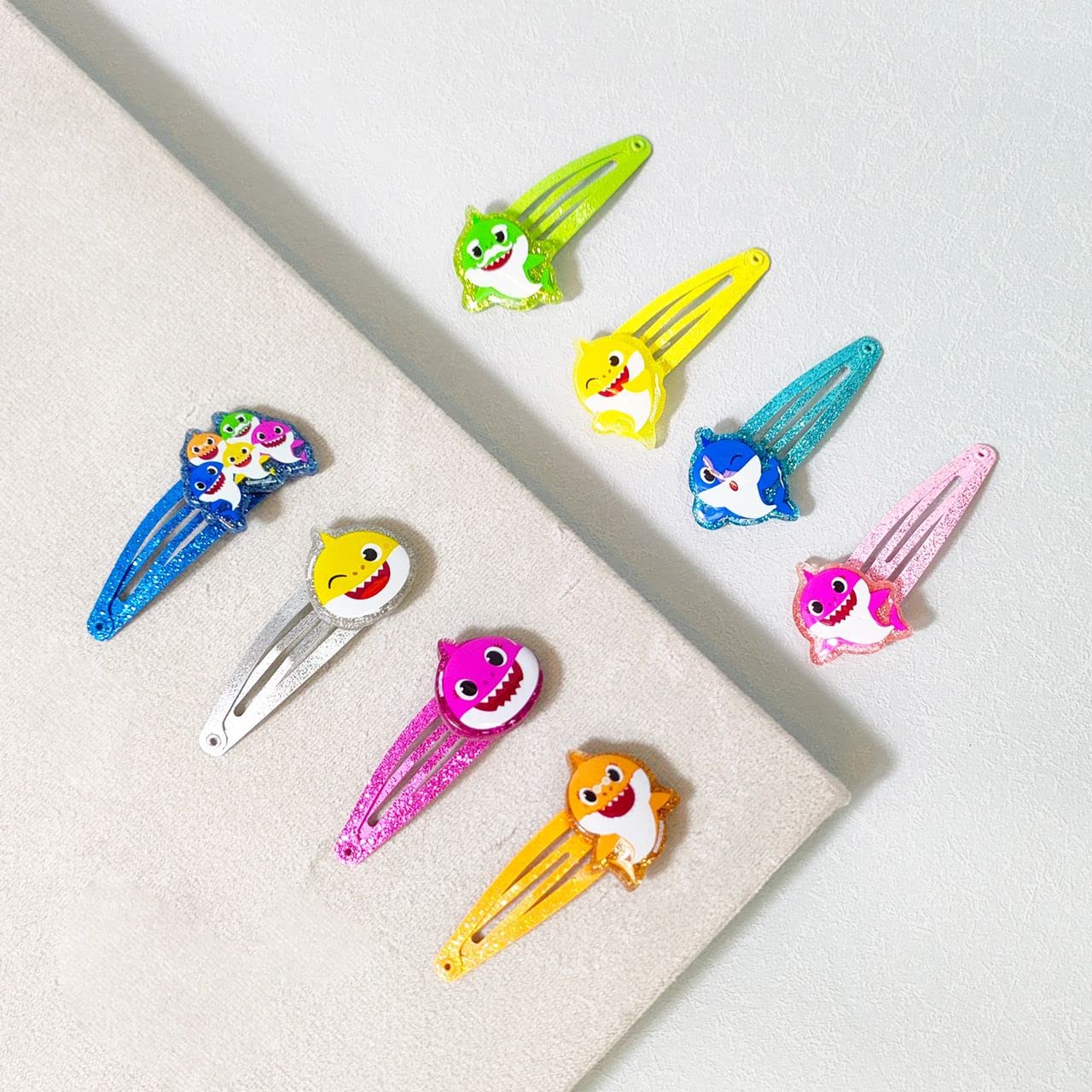 Baby Shark Kids Hair Clips for Girls Snap Clips 8 Pack Multi Color Ages 3+ - LuvHer Shop