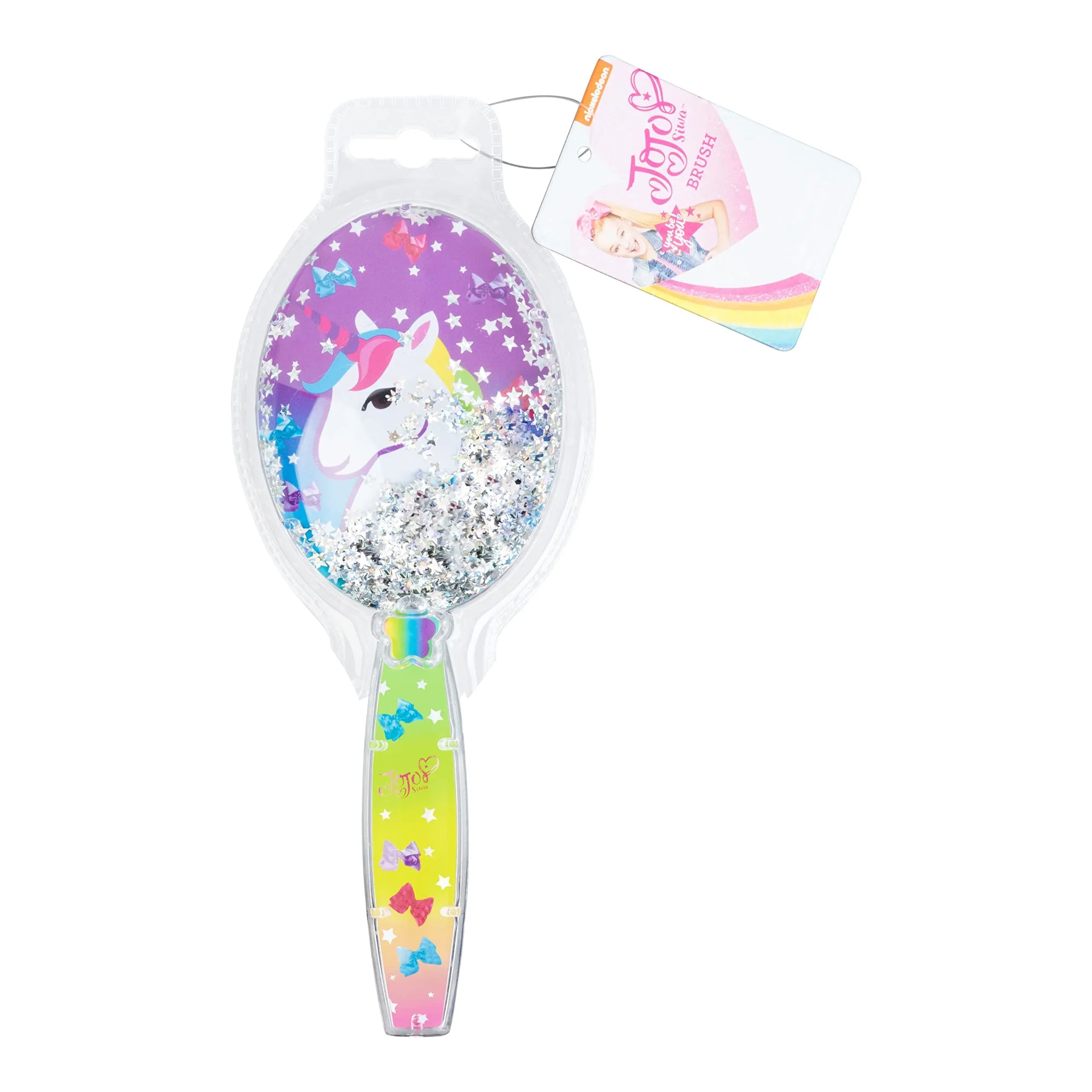 Unicorn Girls Confetti Hair Brush, Rainbow Color, Ages 3+