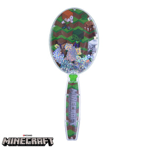 Minecraft Hair Brush with Magical Sparkling Cubes - Confetti Hair Brush, Green - Boys Hair Brush Ages 3+ - LuvHer Shop