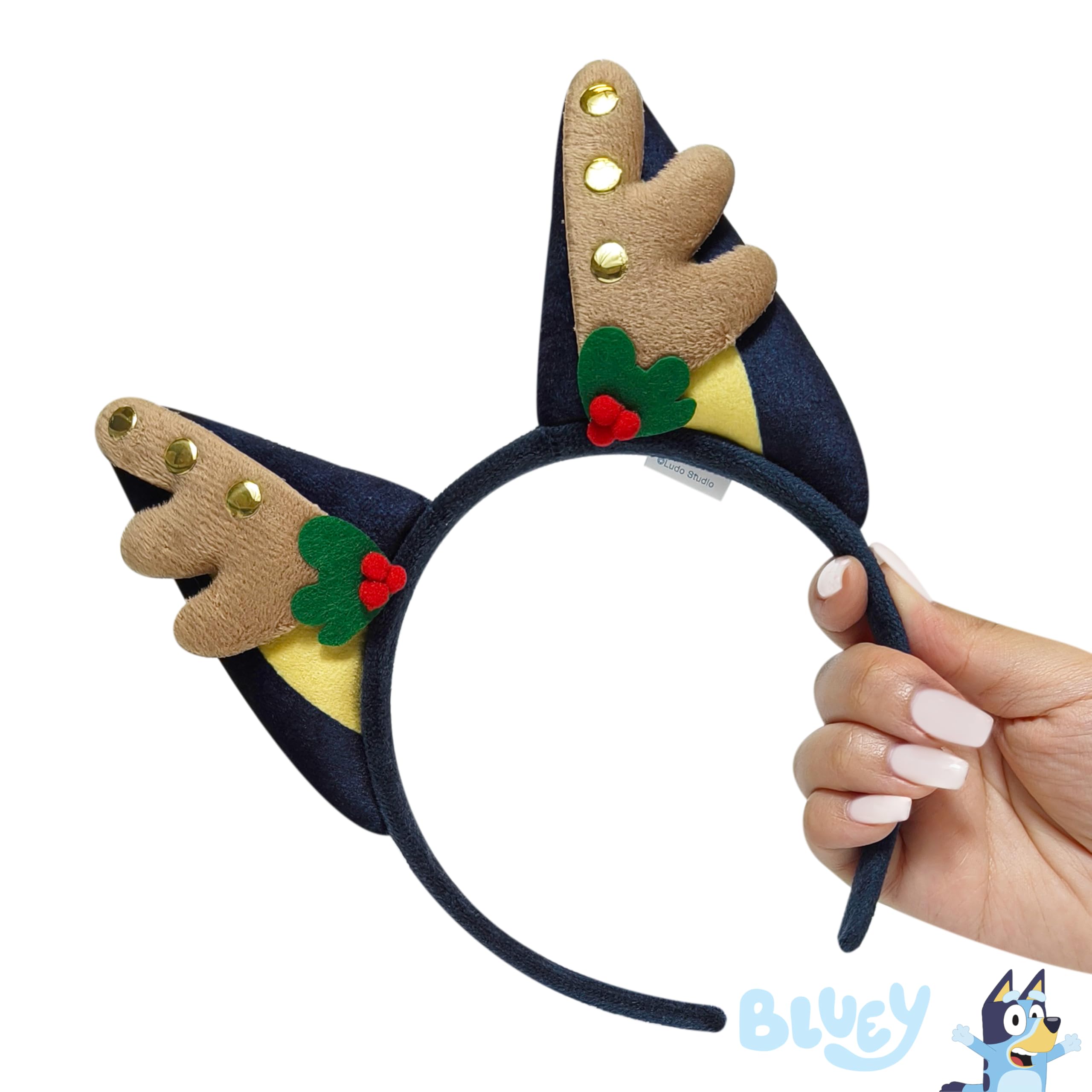 LUV HER Christmas Bluey Ears Reindeer Antler Plush Headband, Ages 3+ - LuvHer Shop