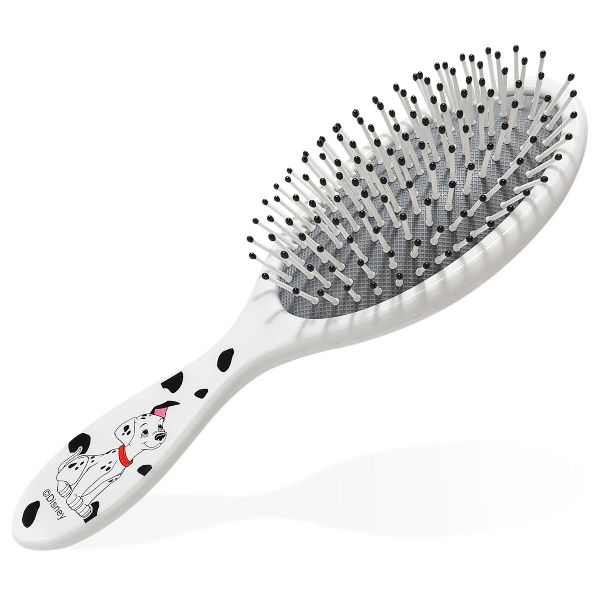 Disney 101 Dalmatians hair brush for girls with Dalmatian design, white handle and black spots