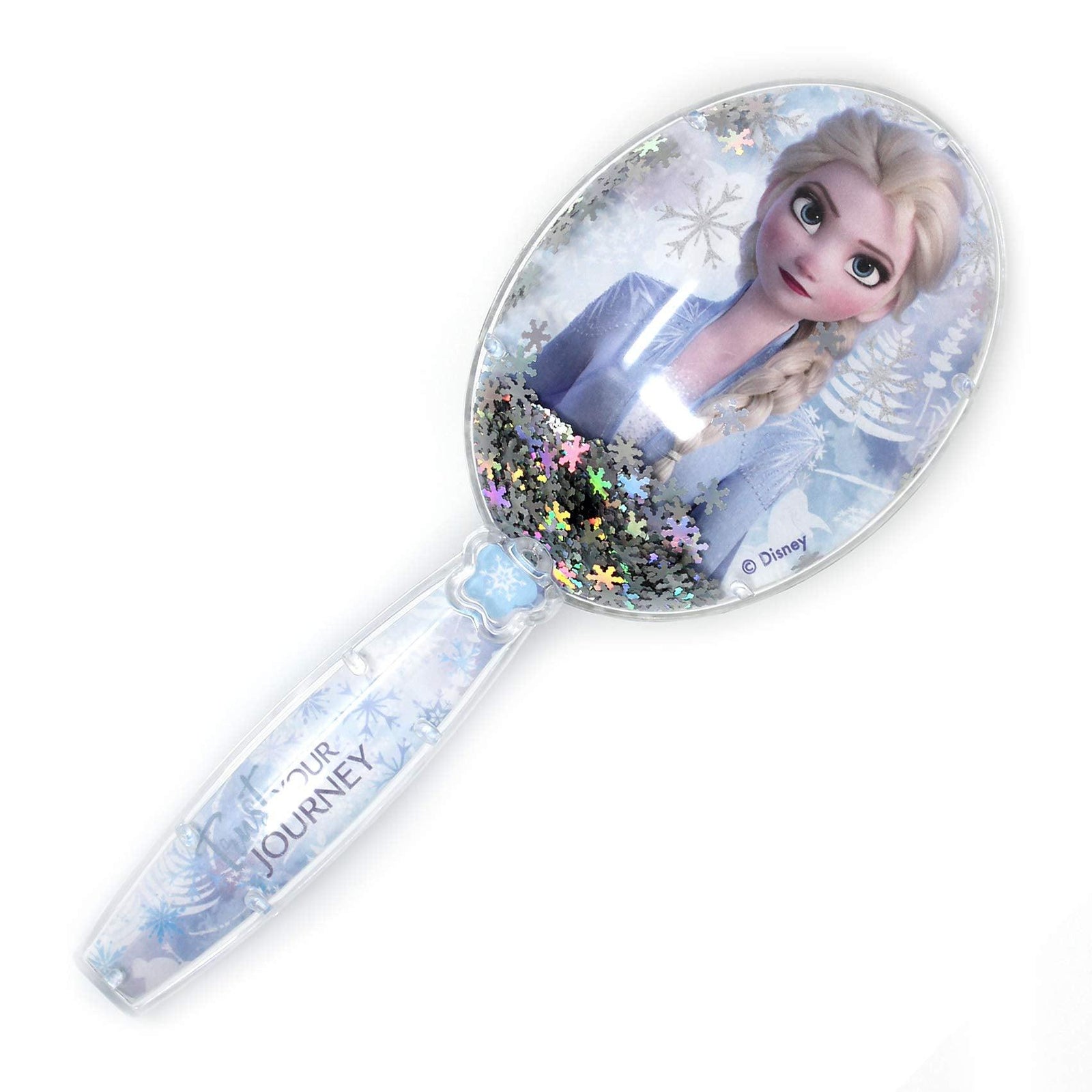 Disney Frozen Elsa hair brush for girls with sparkly snowflakes, officially licensed
