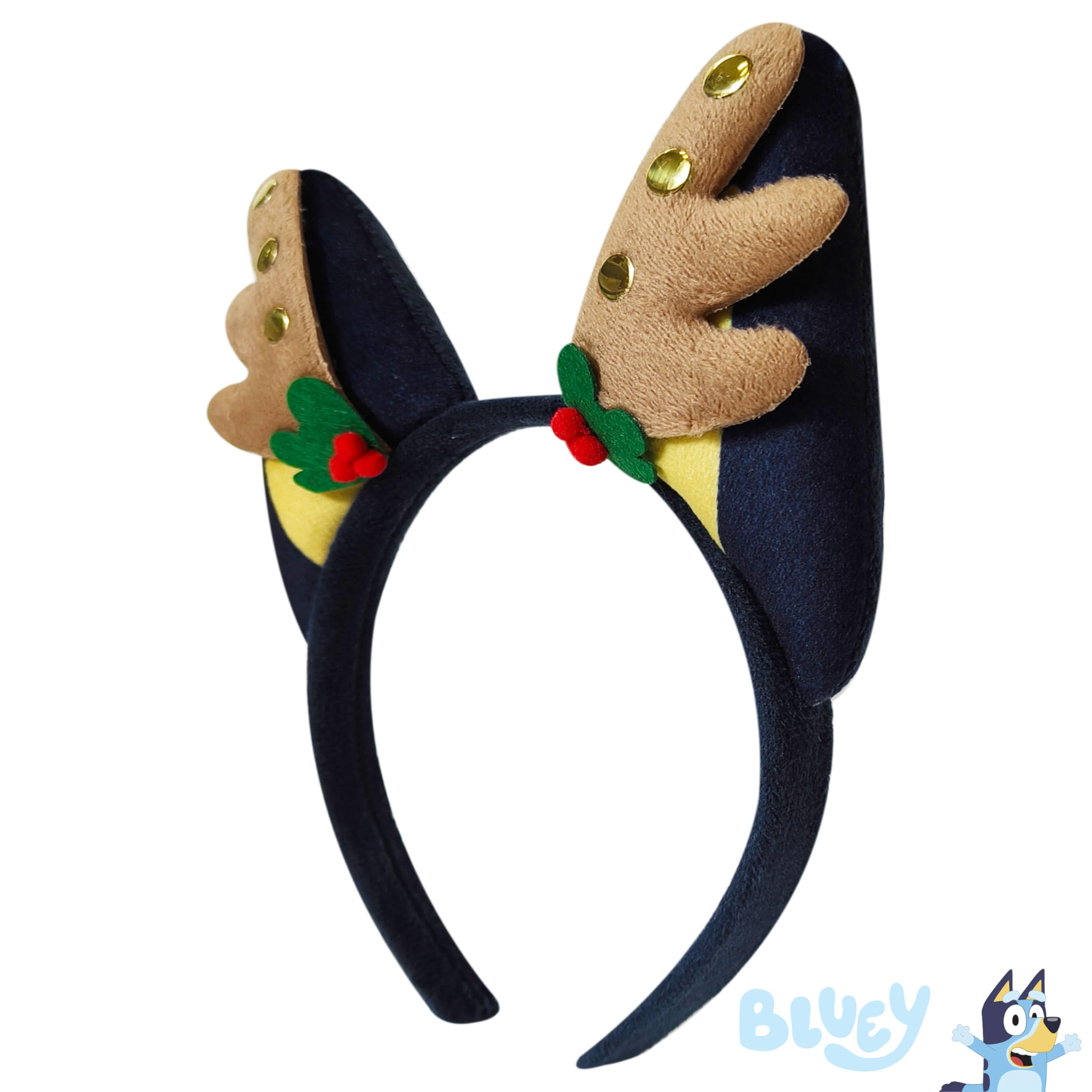 LUV HER Christmas Bluey Ears Reindeer Antler Plush Headband, Ages 3+ - LuvHer Shop