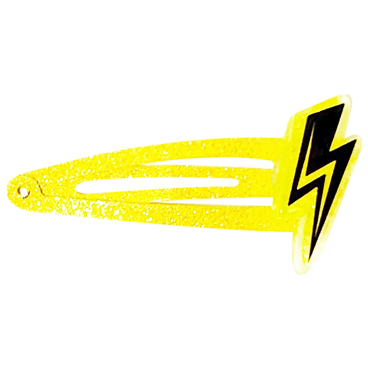 LuvHer Shop girls' yellow glitter lightning bolt hair clip accessory