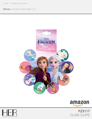 Frozen Glam Up Your Look with Kids Butterfly Hair Clips - 8 Cute Hair Clips with Small Soft Claw Clips for Every Occasion - Multi Color with your favorite Frozen characters - Ages 3+ - LuvHer Shop