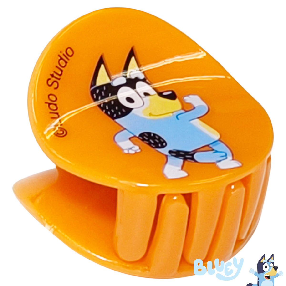 Bluey hair claw clip in orange with Bluey character graphic, girls' accessory from LuvHer Shop