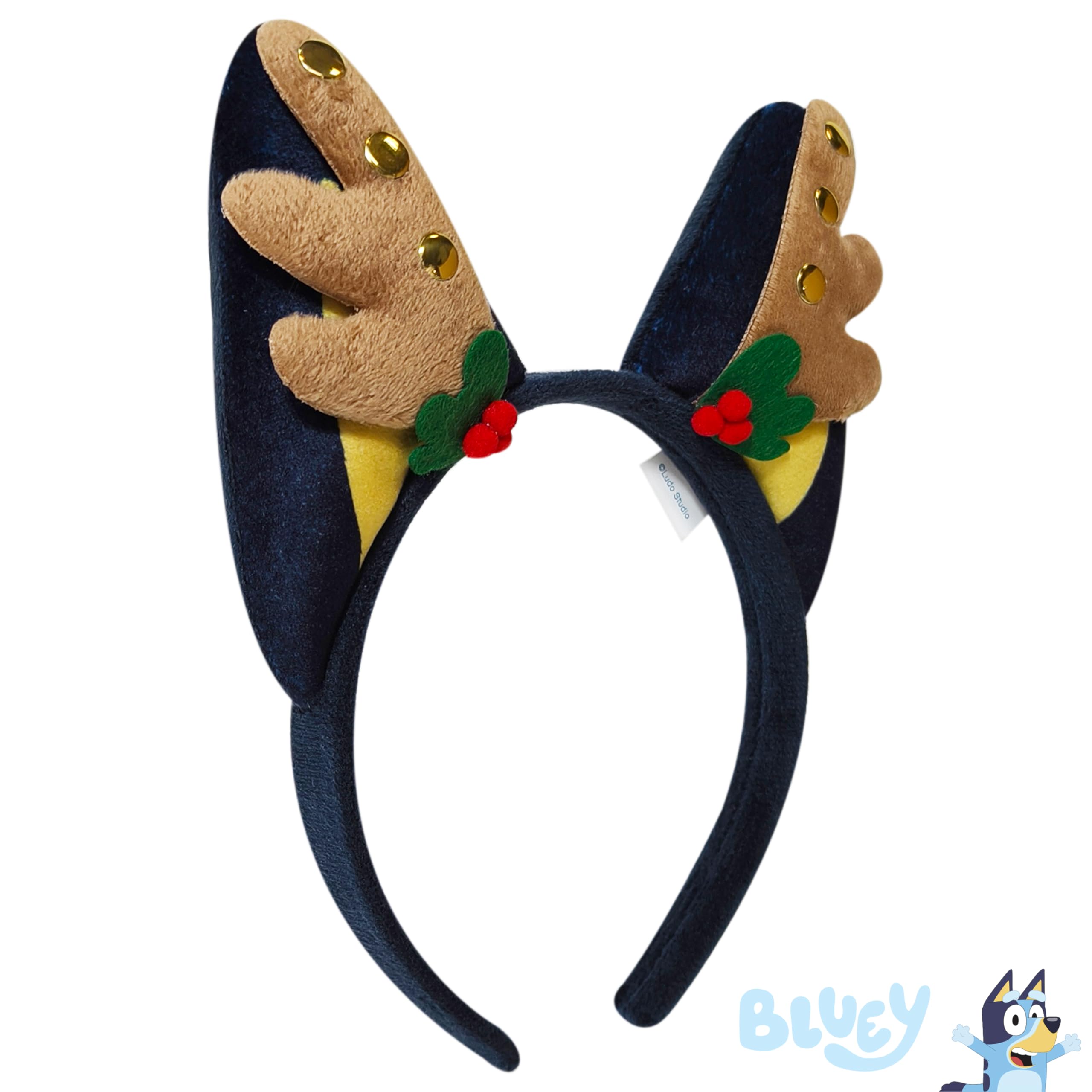 LUV HER Christmas Bluey Ears Reindeer Antler Plush Headband, Ages 3+ - LuvHer Shop