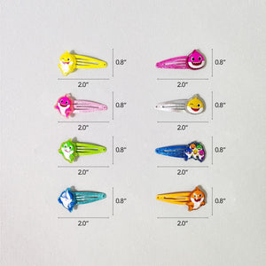 Baby Shark Kids Hair Clips for Girls Snap Clips 8 Pack Multi Color Ages 3+ - LuvHer Shop