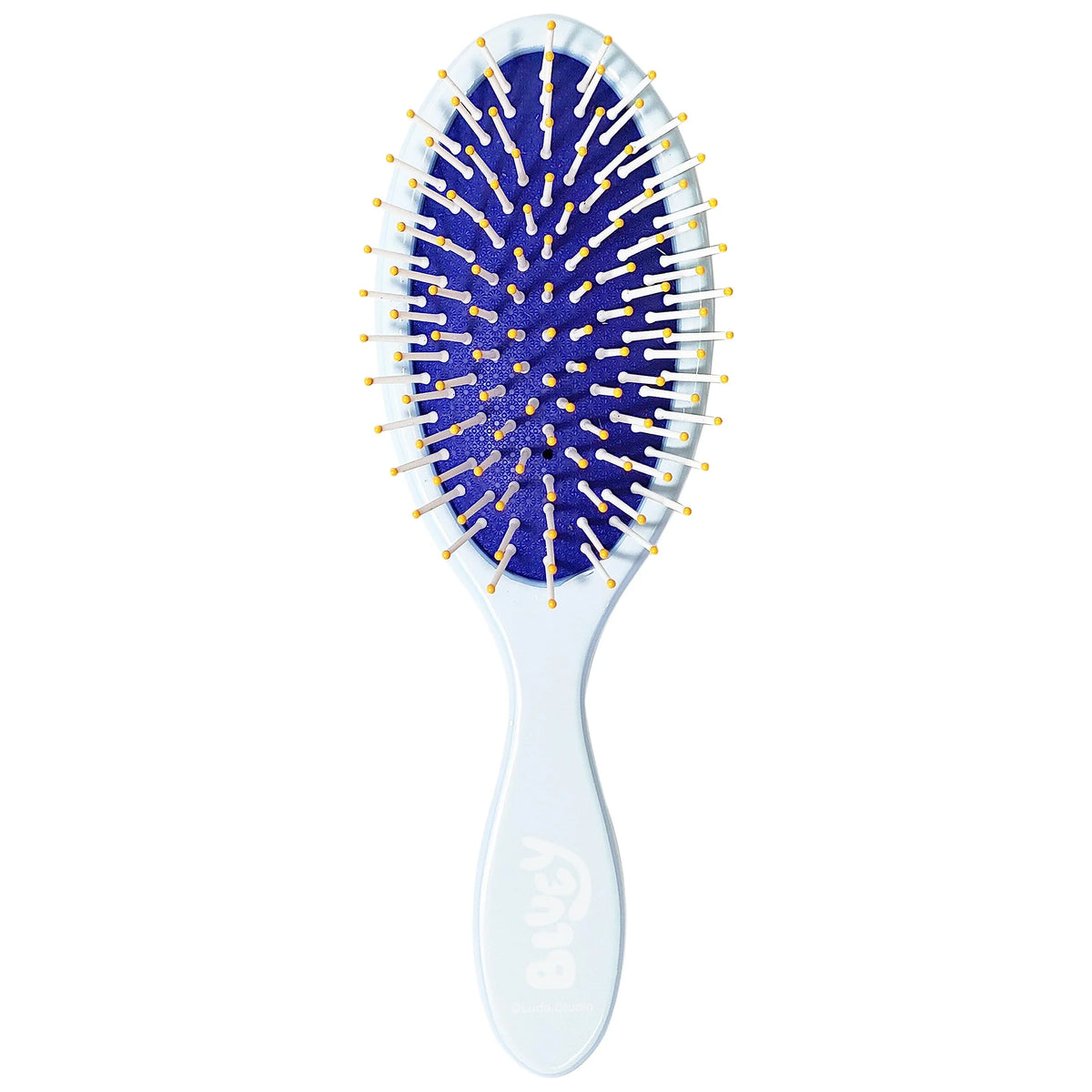 Bluey Hair Brush with white handle and purple cushion, girls' licensed accessory