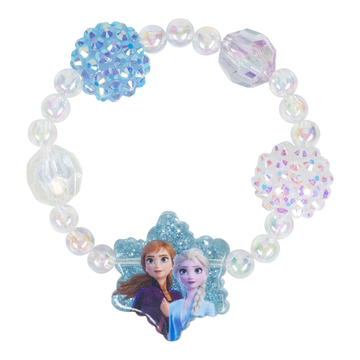Frozen Anna and Elsa beaded bracelet, iridescent Disney jewelry for girls from LuvHer Shop