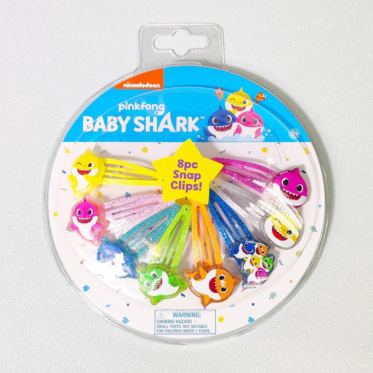 Baby Shark Kids Hair Clips for Girls Snap Clips 8 Pack Multi Color Ages 3+ - LuvHer Shop