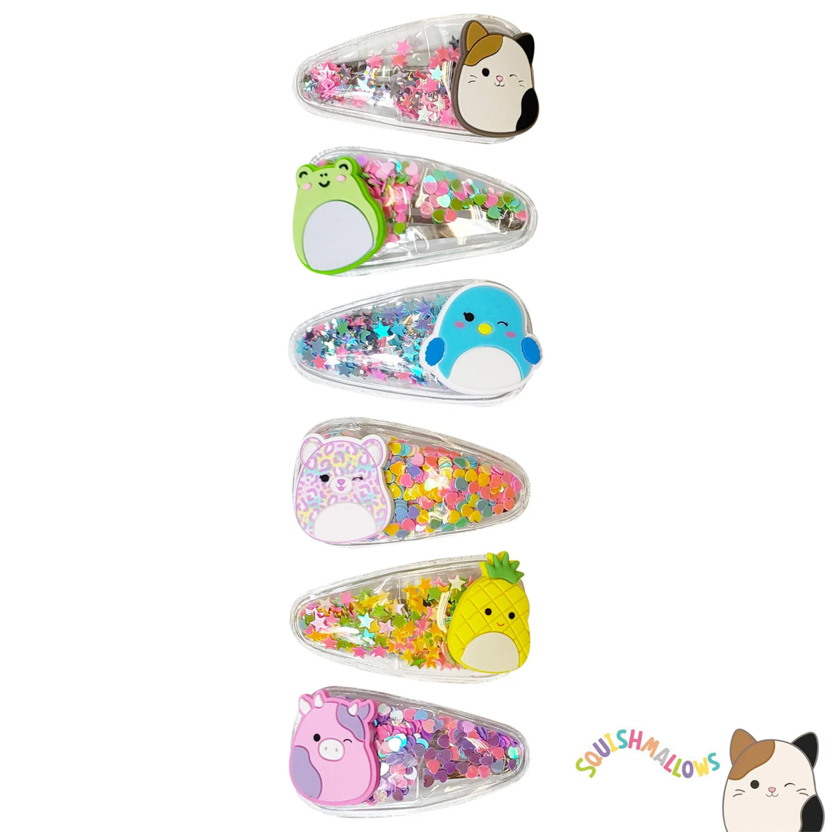 Squishmallows Hair Accessories For Girls, 6 pc.