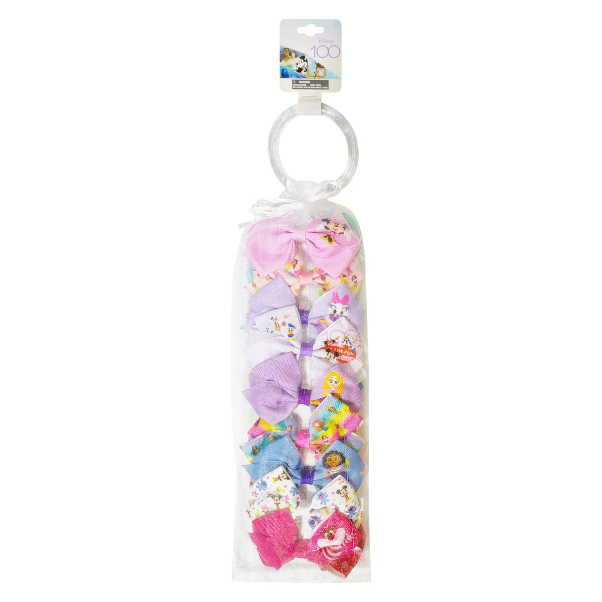 Disney 100 Girls Hair Bow Bundle featuring assorted colorful bows with Disney characters, LuvHer Shop.