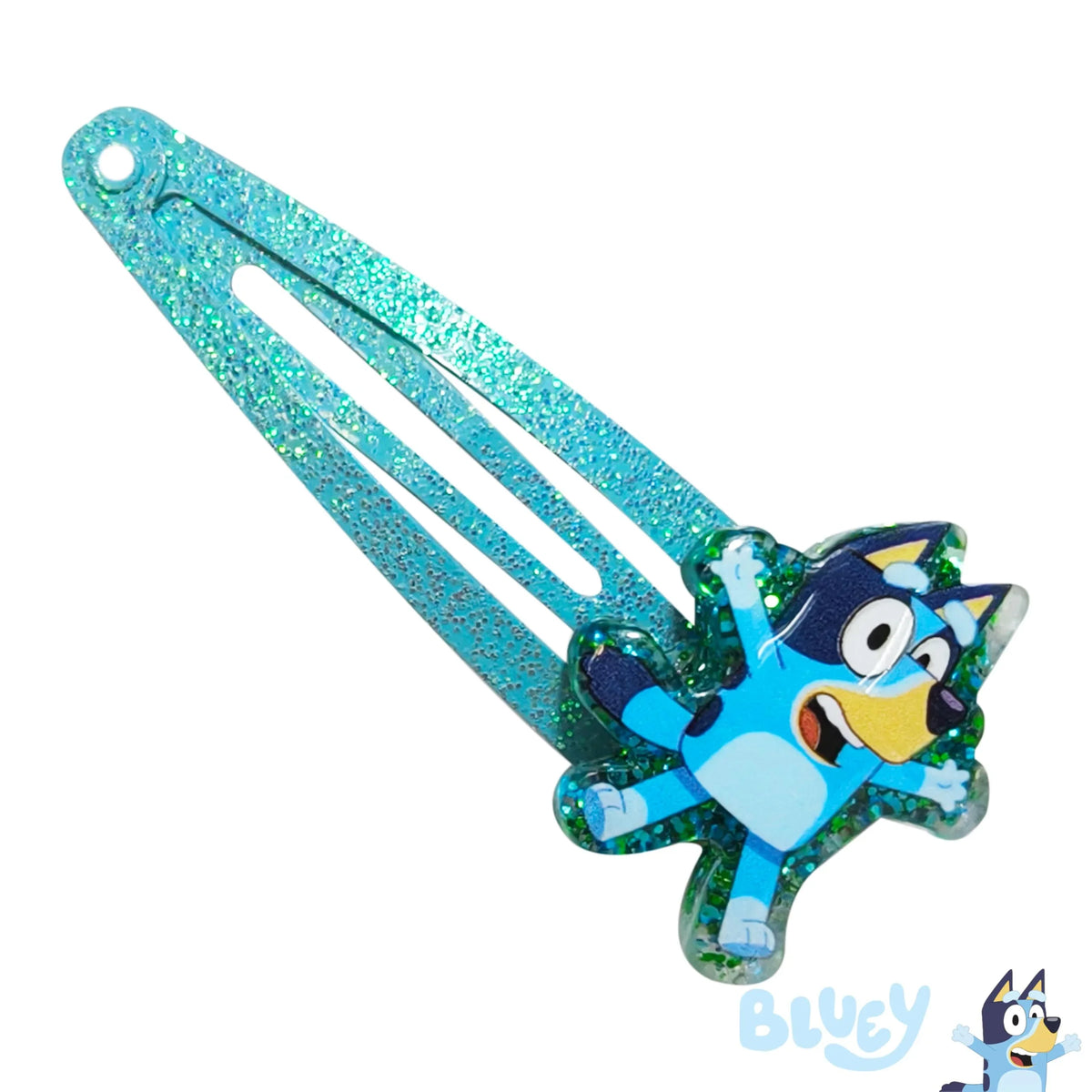 Bluey glitter snap hair clip for girls, officially licensed accessory from LuvHer Shop