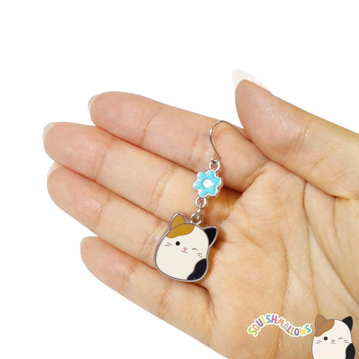 Squishmallows Hypoallergenic Earrings for Girls 1 Pink Stud...
