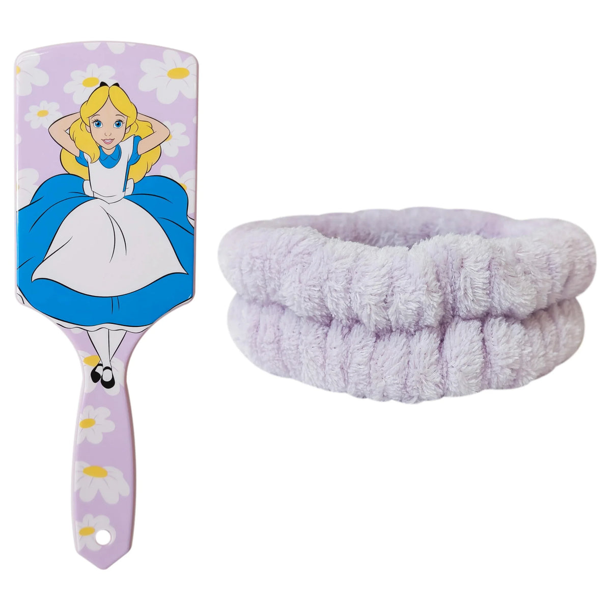 Alice in Wonderland brush and lilac scrunchie set, girls' hair accessories from LuvHer Shop