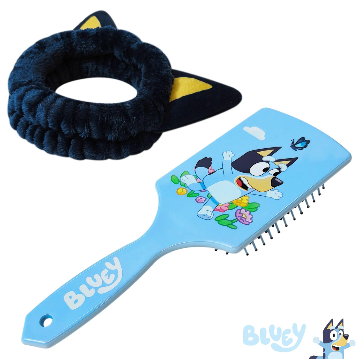 Bluey Hair Brush and Headband set featuring Bluey character, girl's accessories gift bundle