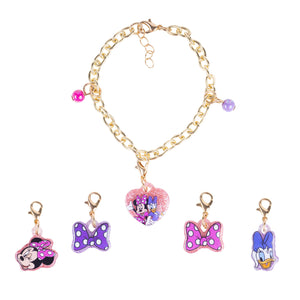 LUV HER Minnie Mouse Add A Charm Toy Bracelet and Costume Jewelry Box Set with 1 charm bracelet & 5 interchangeable charms - Ages 3+ - LuvHer Shop