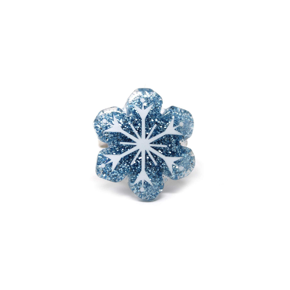 Frozen Snowflake Ring for girls, glittery blue Disney accessory, LuvHer Shop official
