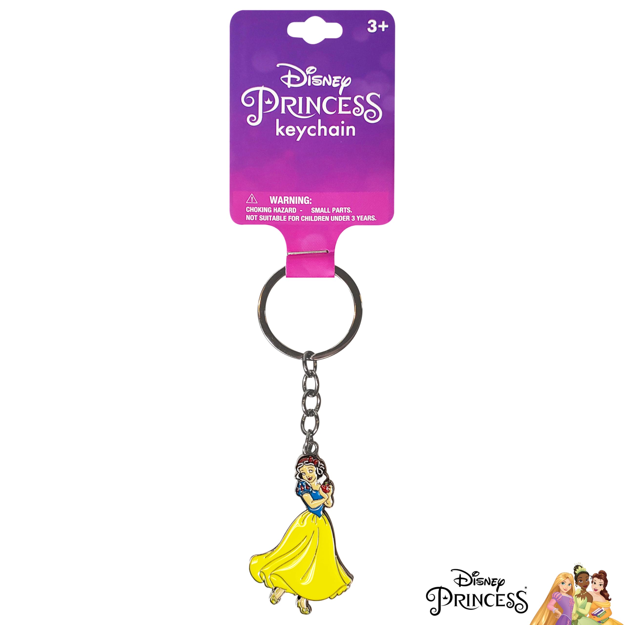 LUV HER Disney Themed Keychain - Metal, Durable, Lightweight, Disney Princesses Character Charm Snow White Keychain, Ages 3+ - LuvHer Shop