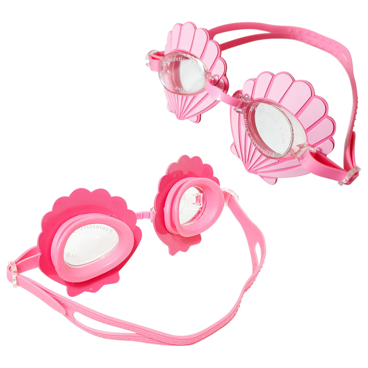 Girls pink seashell swim goggles, LuvHer Shop kids accessories