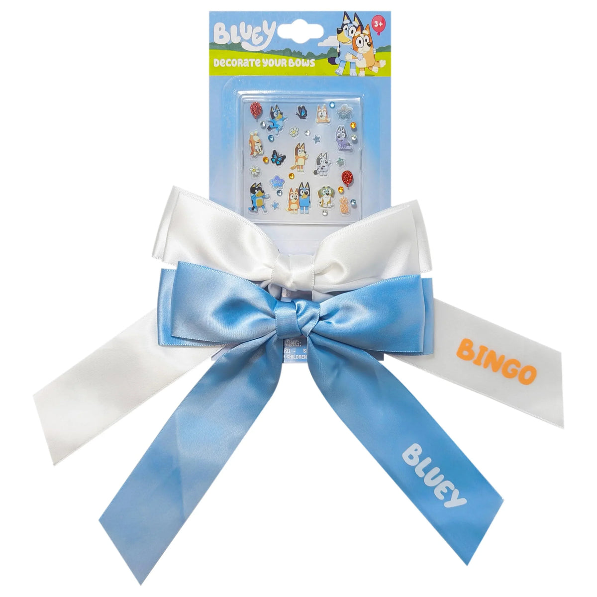Bluey Decorate Your Bows hair bow set with Bluey and Bingo names, girls' accessory from LuvHer Shop