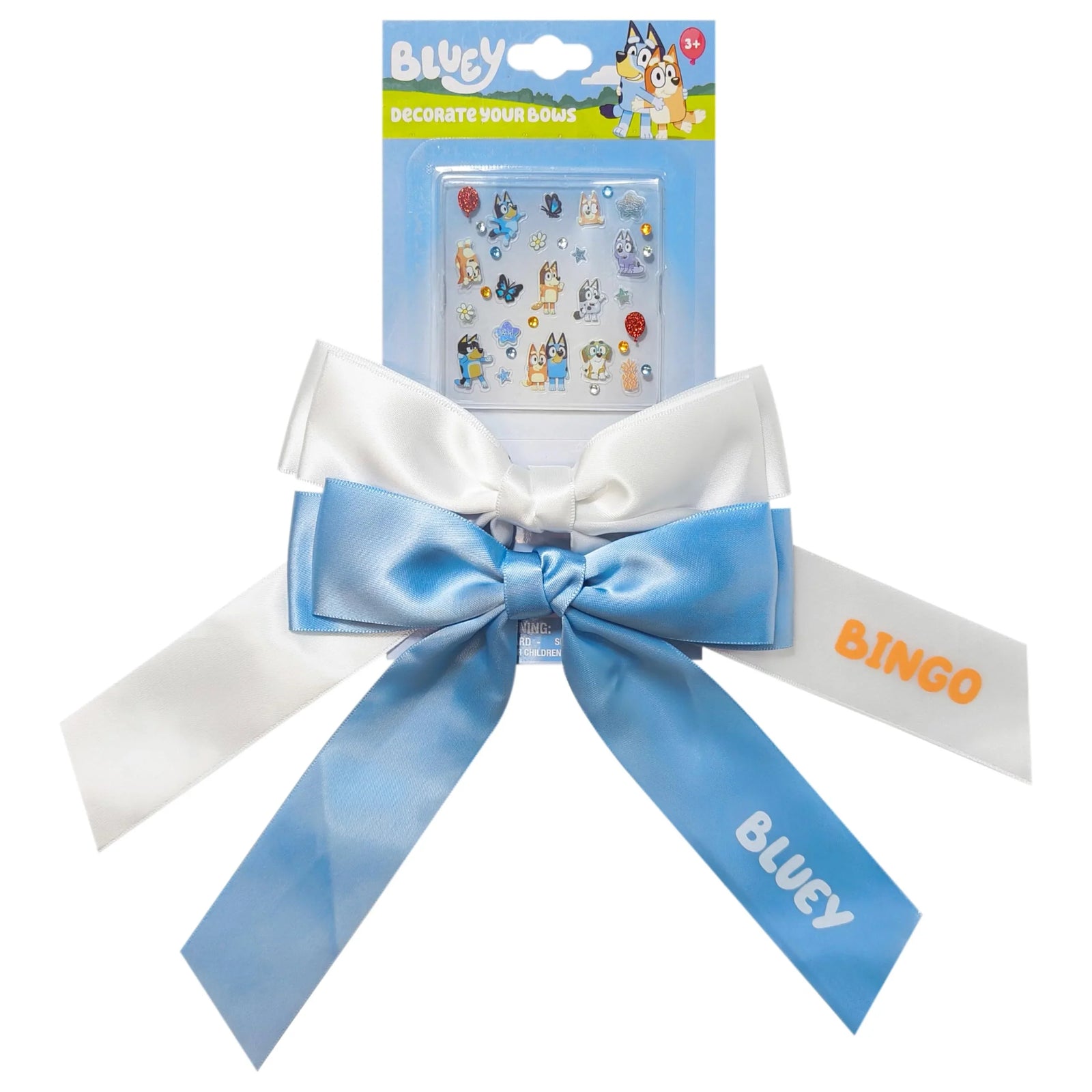 Bluey Decorate Your Bows hair bow set with Bluey and Bingo names, girls' accessory from LuvHer Shop