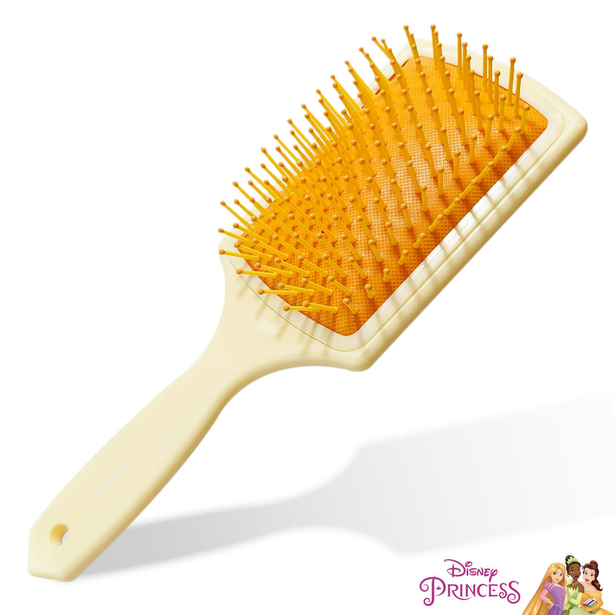 Disney Princess paddle brush for girls with yellow bristles, LuvHer Shop accessory