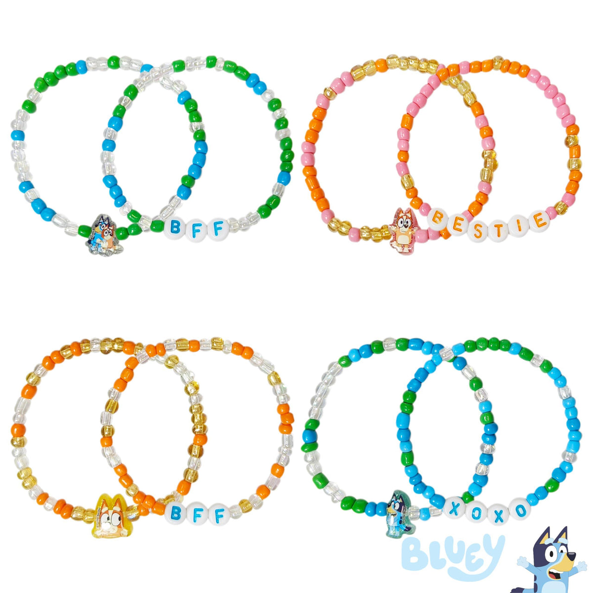 Bluey Beaded Friendship Bracelet Set
