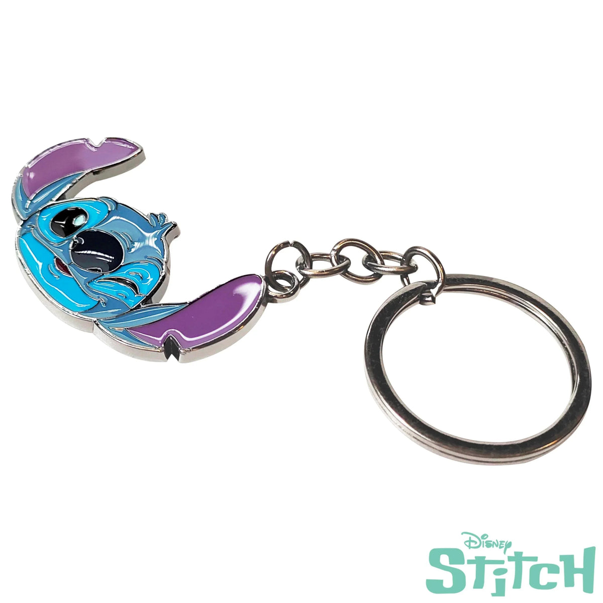 Disney Stitch keychain featuring Stitch face charm on silver ring, LuvHer Shop girls' accessory
