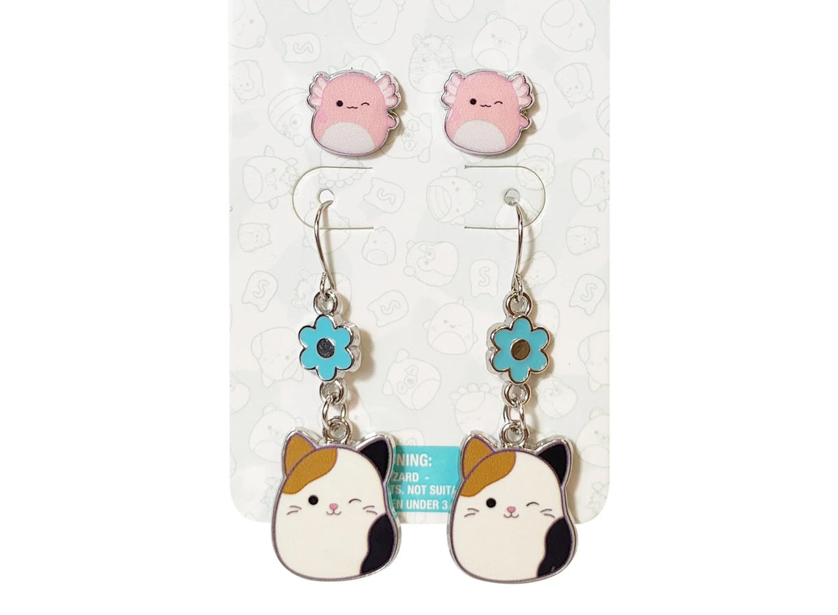 Squishmallows Hypoallergenic Earrings for Girls 1 Pink Stud...