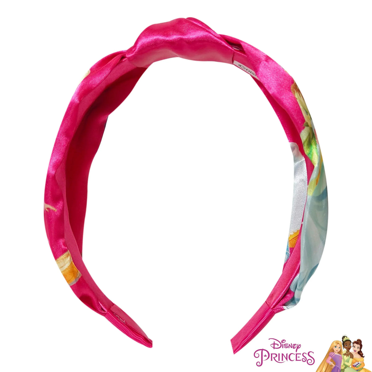 Disney Princess headband with pink satin fabric and princess graphics, girls' hair accessory from LuvHer Shop