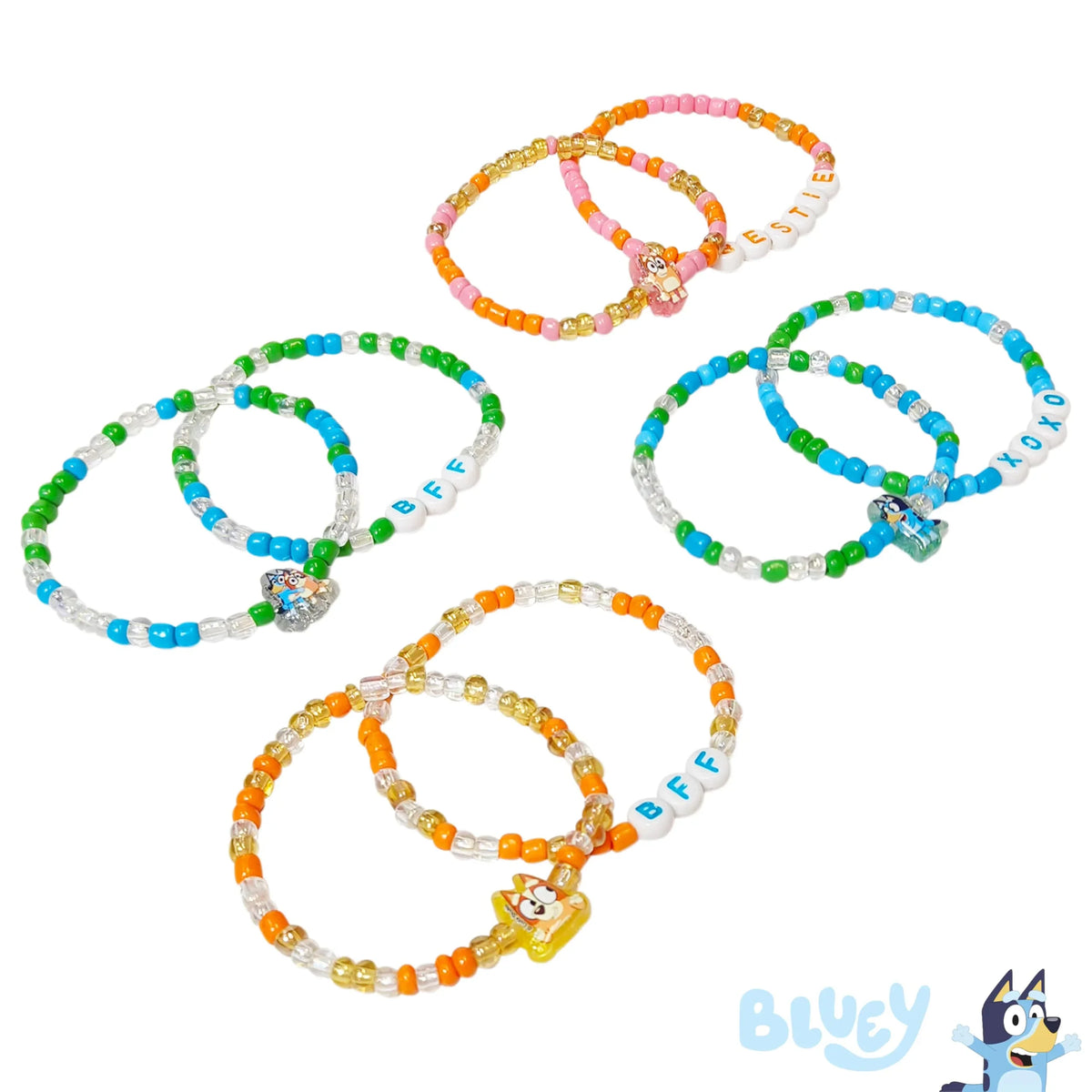 Bluey Beaded Friendship Bracelet Set