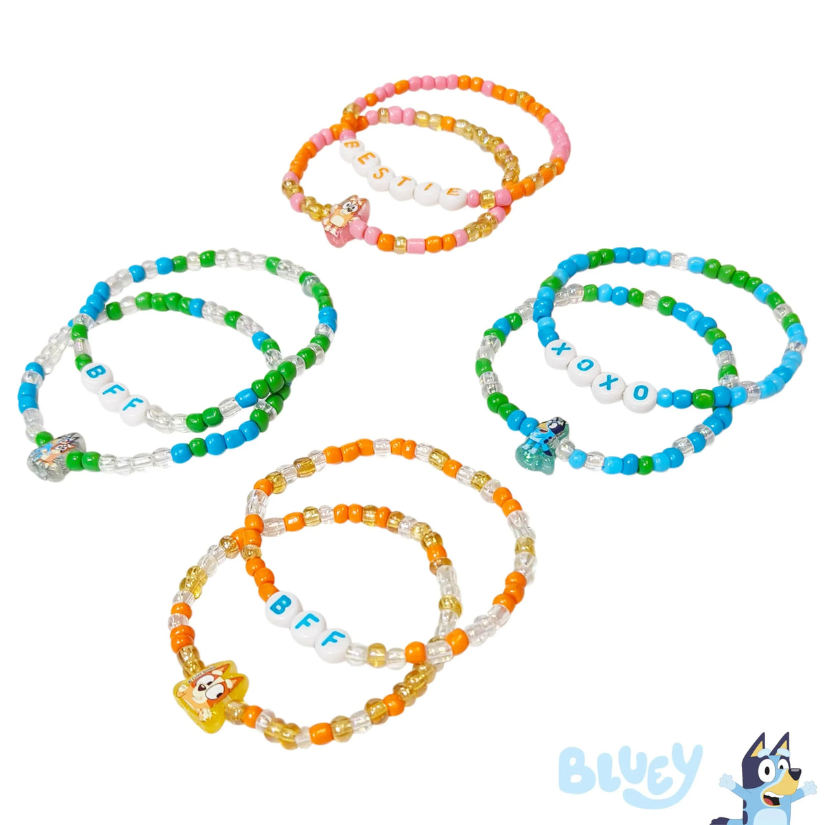 Bluey Beaded Friendship Bracelet Set
