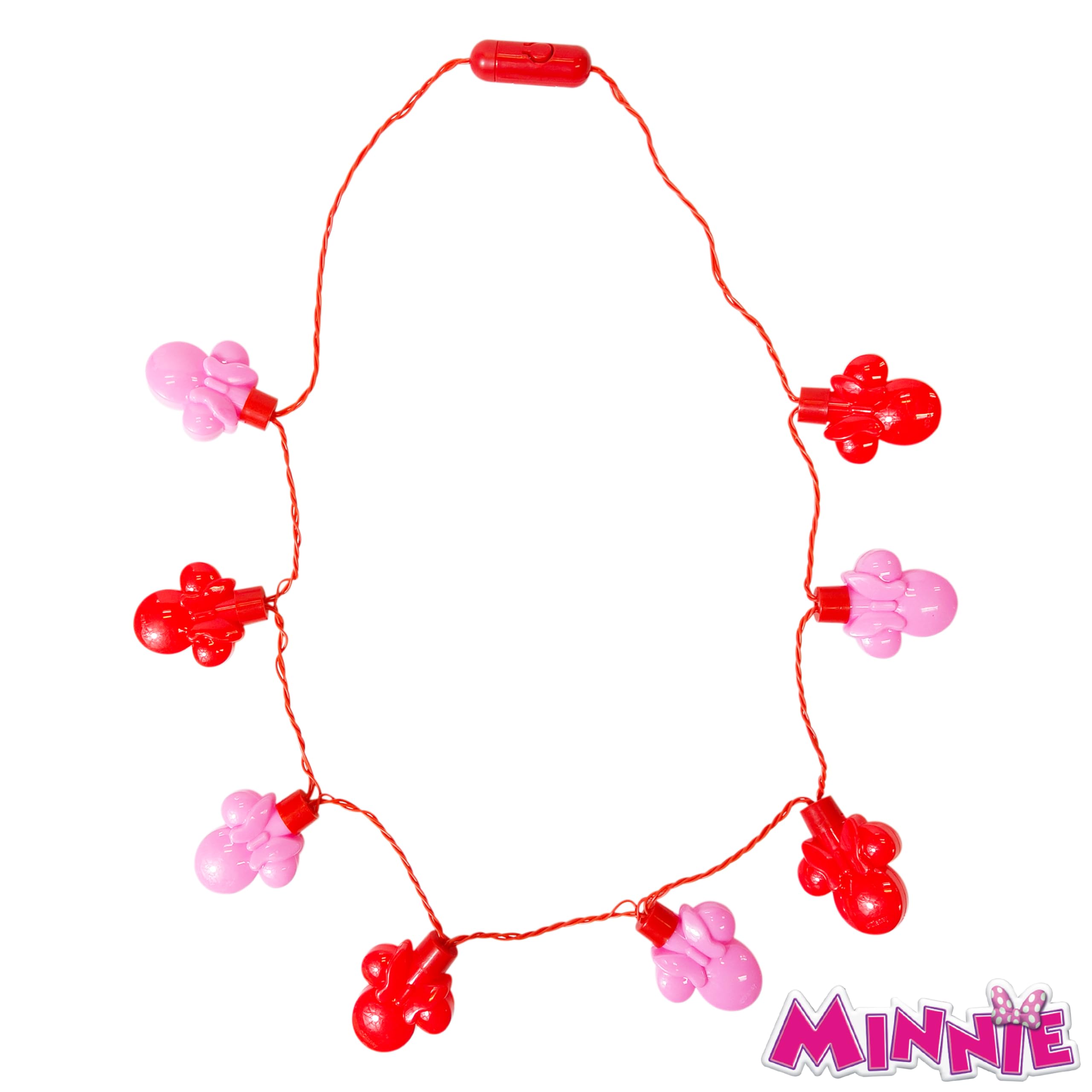 LUV HER Disney Minnie Mouse Valentine Light Up Holiday Necklace for Girls, Ages 3+ - LuvHer Shop