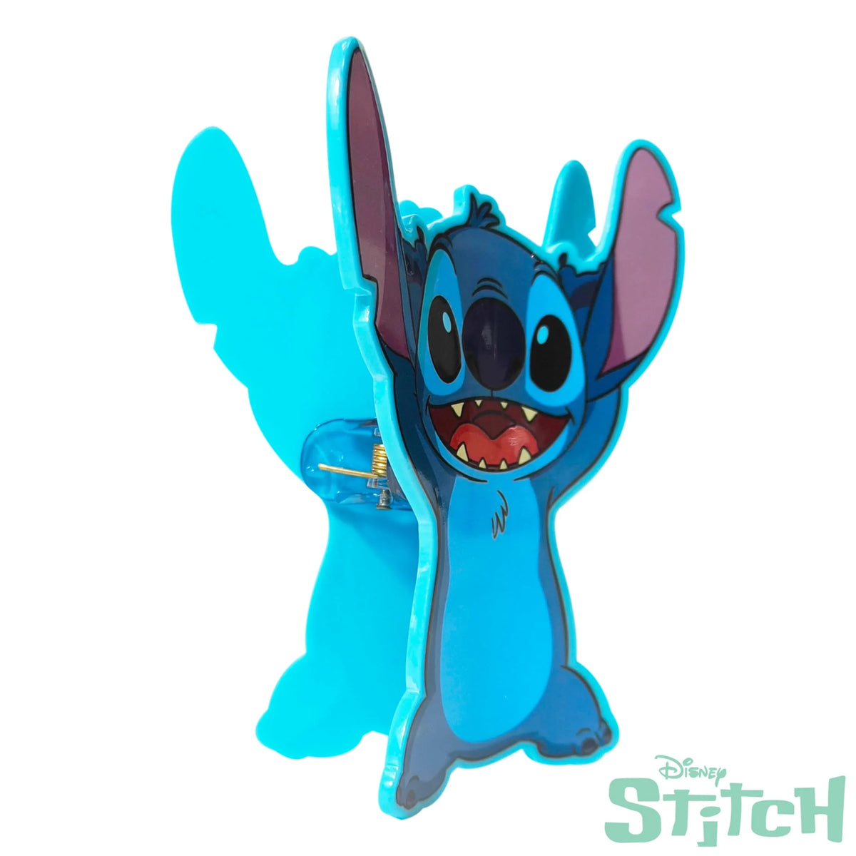Disney Stitch hair clip for girls featuring smiling Stitch character, officially licensed accessory