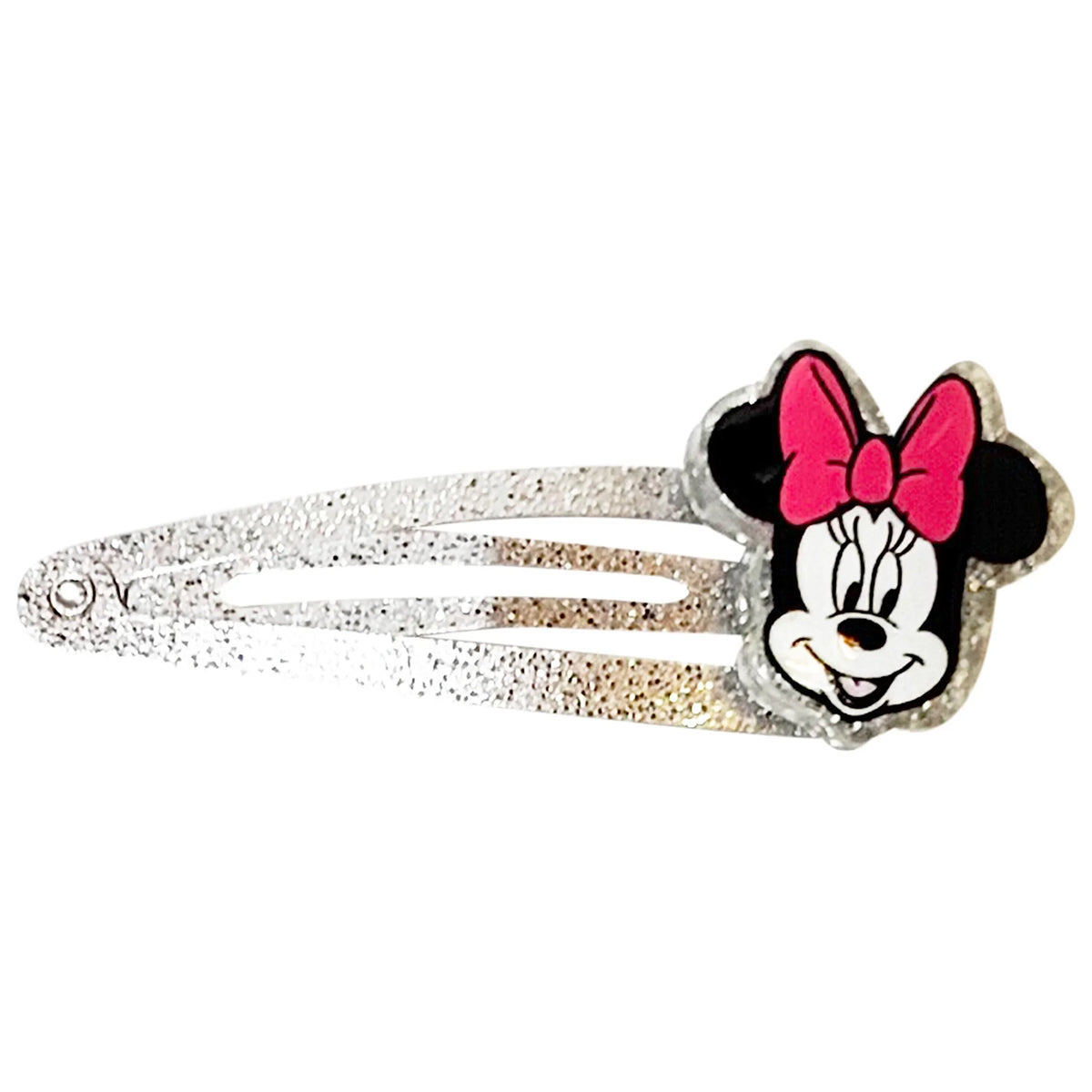 Disney Minnie Mouse glitter hair clip with pink bow, girls' accessory from LuvHer Shop