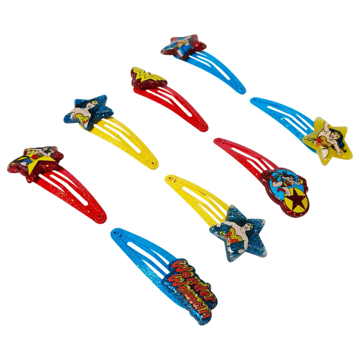 Wonder Women Snap Hair Clips - 8 pack