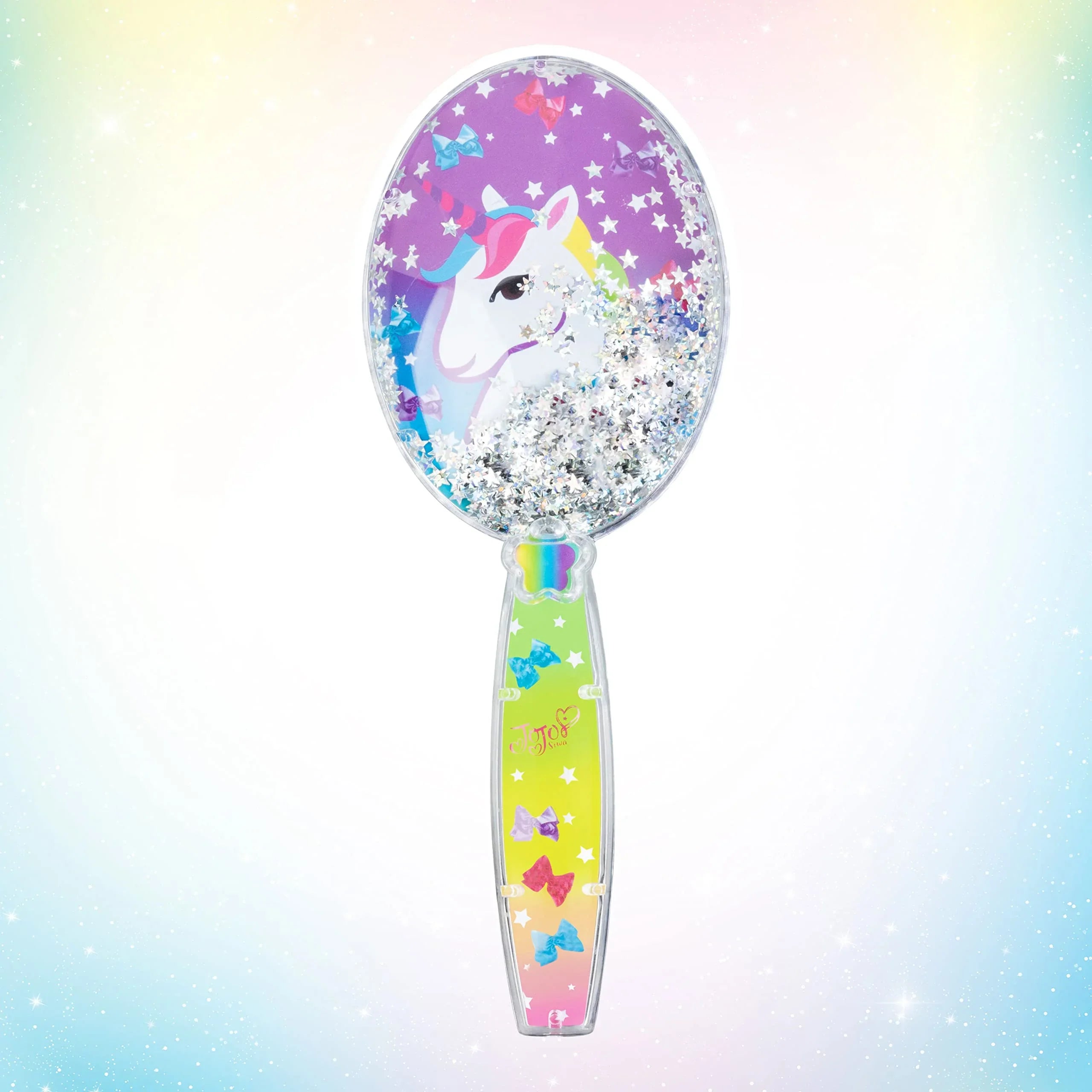 Unicorn Girls Confetti Hair Brush, Rainbow Color, Ages 3+