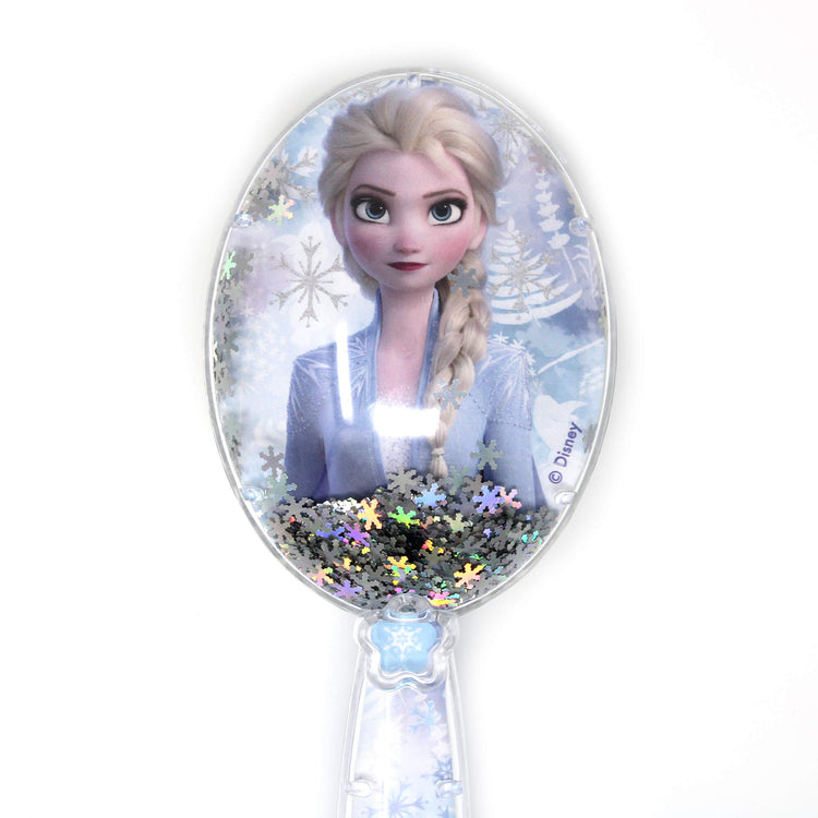 Frozen II Girls Snowflake Confetti One Hair Brush, Silver - Ages 3+ - LuvHer Shop