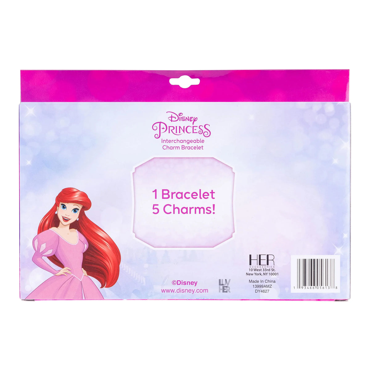 Disney Princess "Add A Charm" Toy Bracelet with 5 charms